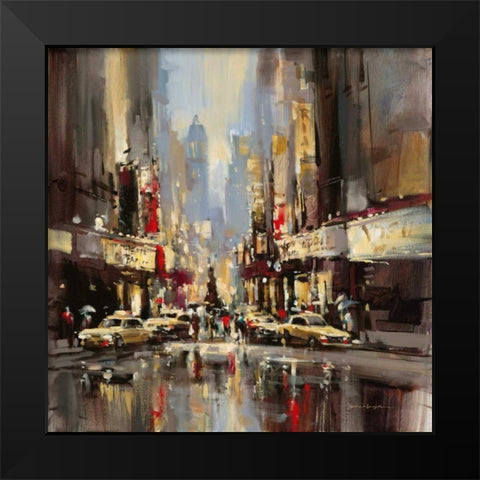 City Impression Black Modern Wood Framed Art Print by Heighton, Brent