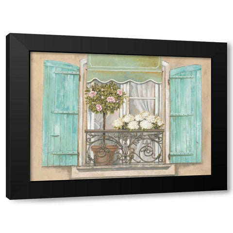 French Shutters 2 Black Modern Wood Framed Art Print with Double Matting by Ferri, Stefania