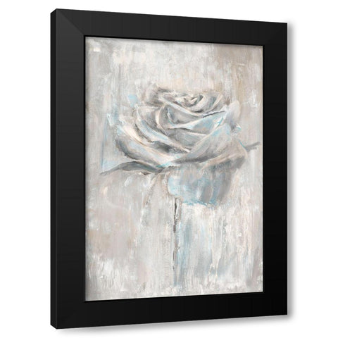 Painterly Rose Black Modern Wood Framed Art Print with Double Matting by Gold, Lora