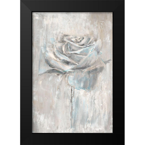 Painterly Rose Black Modern Wood Framed Art Print by Gold, Lora