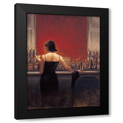 Evening Lounge Black Modern Wood Framed Art Print by Lynch, Brent