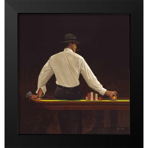 Winning Hand Black Modern Wood Framed Art Print by Lynch, Brent