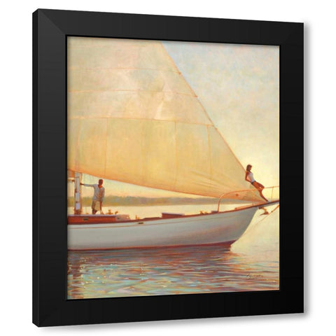 After Glow Black Modern Wood Framed Art Print with Double Matting by Lynch, Brent