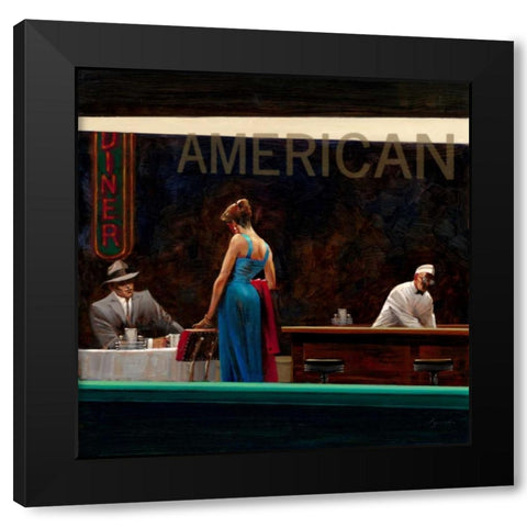 Evenng Proposition Black Modern Wood Framed Art Print by Lynch, Brent