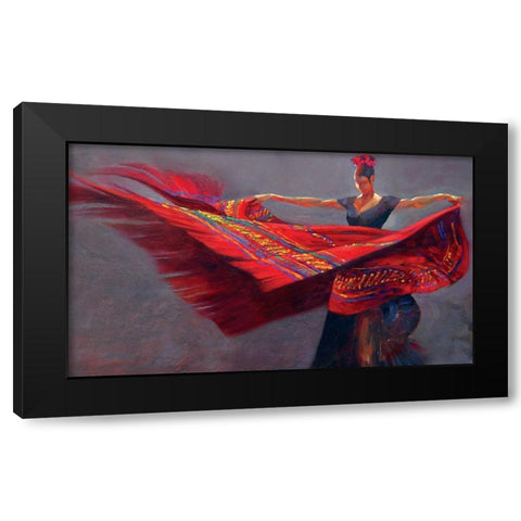 Blanket Dance Black Modern Wood Framed Art Print with Double Matting by Lynch, Brent