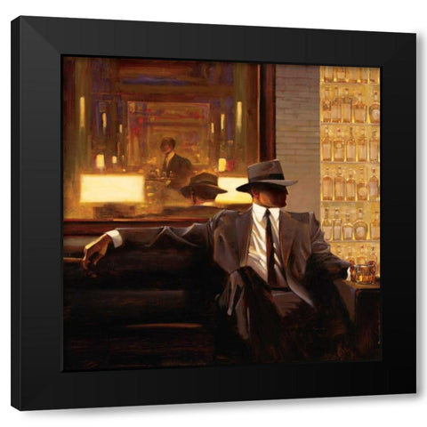 Amber Glow 1 Black Modern Wood Framed Art Print by Lynch, Brent