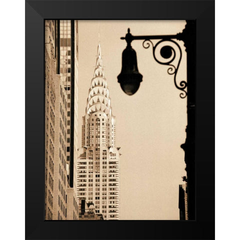 Chrysler Building Black Modern Wood Framed Art Print by Gleyzer, Sasha