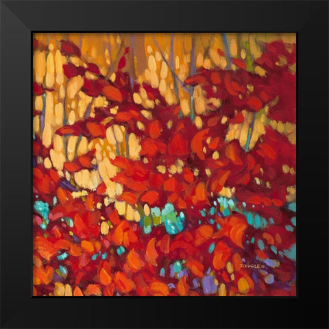 Abstract Autumn 2 Black Modern Wood Framed Art Print by J., Charles