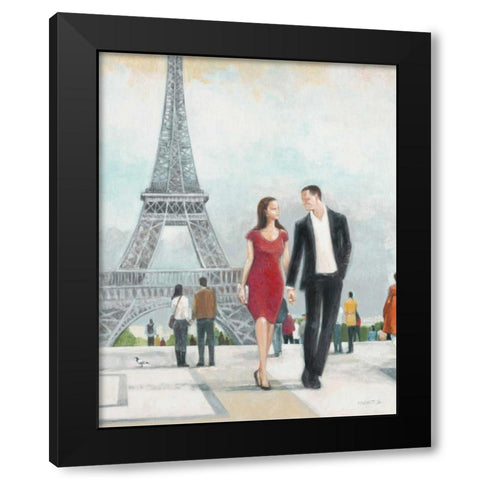 Paris Impressions 1 Black Modern Wood Framed Art Print with Double Matting by Wyatt, Norman Jr.