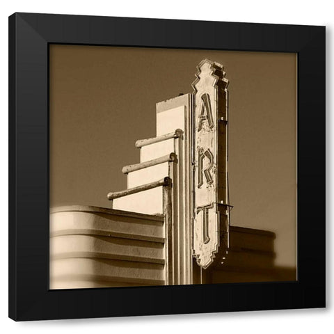 Art Sign Black Modern Wood Framed Art Print by Robertson, Walter