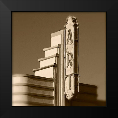 Art Sign Black Modern Wood Framed Art Print by Robertson, Walter