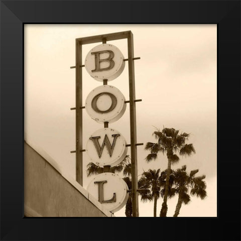 Bowl Sign Black Modern Wood Framed Art Print by Robertson, Walter