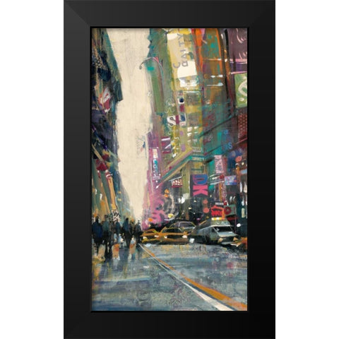 New York Street 2 Black Modern Wood Framed Art Print by Mollica, Patti