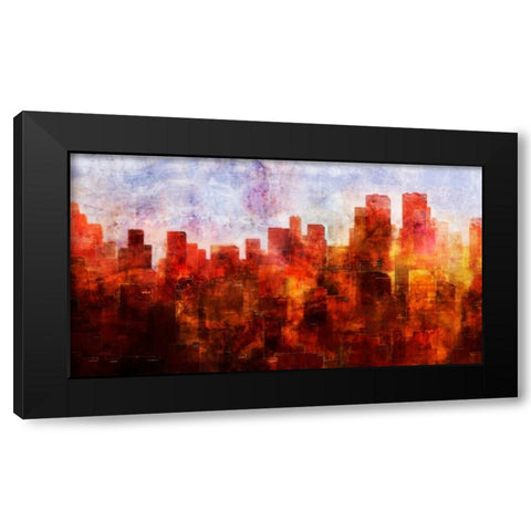 Dawn Skyline Black Modern Wood Framed Art Print with Double Matting by Roko, Ken