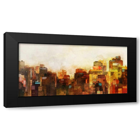Morning Skyline Black Modern Wood Framed Art Print with Double Matting by Roko, Ken