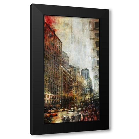 NYC Vertigo Black Modern Wood Framed Art Print with Double Matting by Roko, Ken