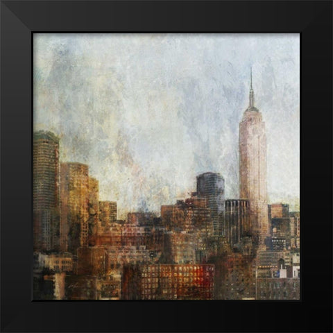 Sketch City Black Modern Wood Framed Art Print by Roko, Ken