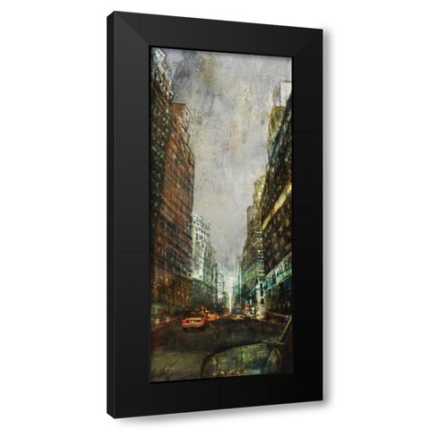 City Ride Black Modern Wood Framed Art Print with Double Matting by Roko, Ken