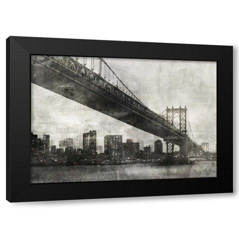 City Bridge 1 Black Modern Wood Framed Art Print with Double Matting by Roko, Ken