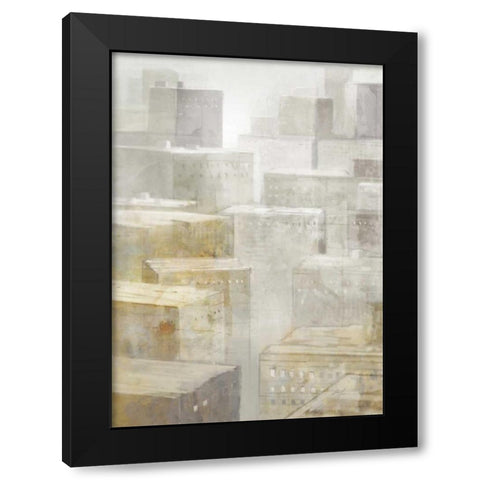 City Fog 1 Black Modern Wood Framed Art Print with Double Matting by Roko, Ken
