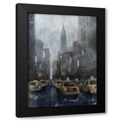 NYC Winter 2 Black Modern Wood Framed Art Print with Double Matting by Roko, Ken