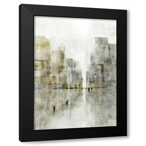 Urban Path Black Modern Wood Framed Art Print with Double Matting by Roko, Ken