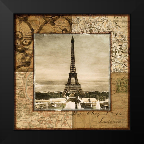 Paris Token Black Modern Wood Framed Art Print by Studio Voltaire