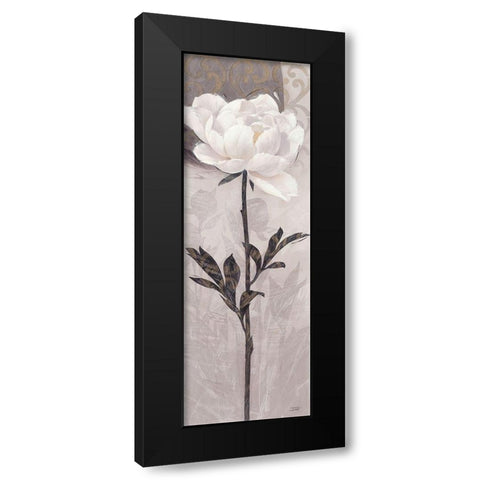 Elegant Bloom 1 Black Modern Wood Framed Art Print with Double Matting by Stoyanov