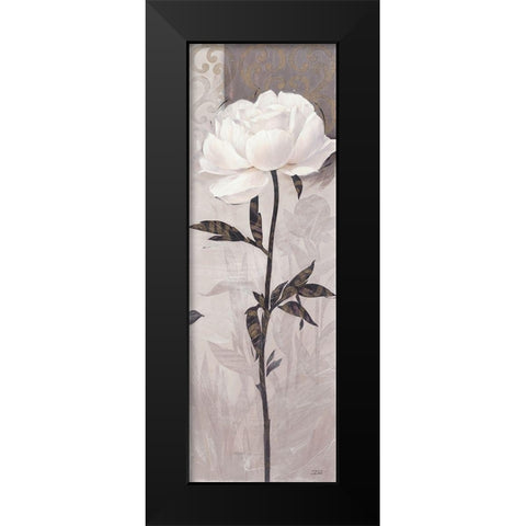 Elegant Bloom 3 Black Modern Wood Framed Art Print by Stoyanov