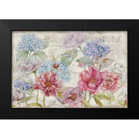 Marche Bouquet Black Modern Wood Framed Art Print by Studio Rofino
