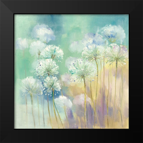 Dreamy Florals Black Modern Wood Framed Art Print by Andy