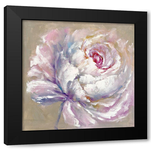 Over-sized Flower Black Modern Wood Framed Art Print with Double Matting by Andy