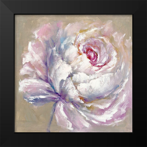 Over-sized Flower Black Modern Wood Framed Art Print by Andy