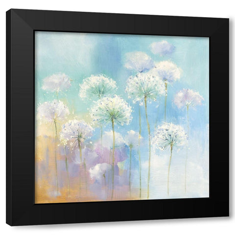 Soft Garden Black Modern Wood Framed Art Print with Double Matting by Andy