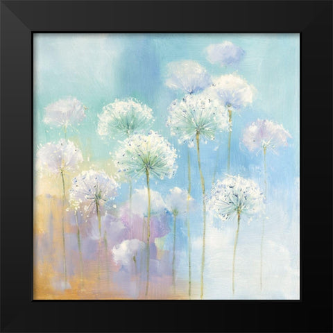 Soft Garden Black Modern Wood Framed Art Print by Andy