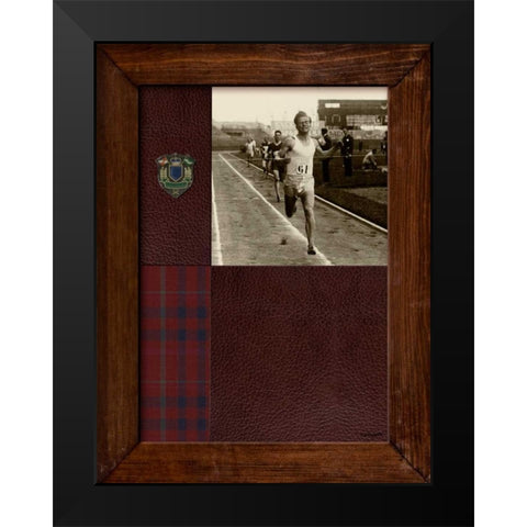 Vintage Sprinter Black Modern Wood Framed Art Print by Appleman, Sam