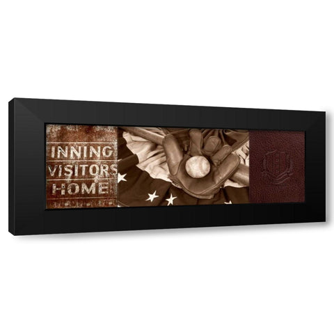 All American Game Black Modern Wood Framed Art Print with Double Matting by Appleman, Sam