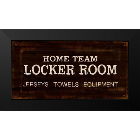 Vintage Locker Room Black Modern Wood Framed Art Print by Appleman, Sam