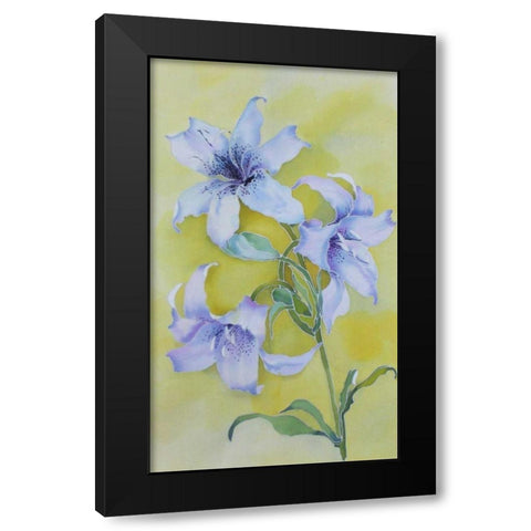 Floral  Black Modern Wood Framed Art Print with Double Matting by Mayskaya, Alisa