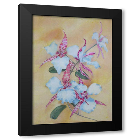 Floral Black Modern Wood Framed Art Print with Double Matting by Mayskaya, Alisa