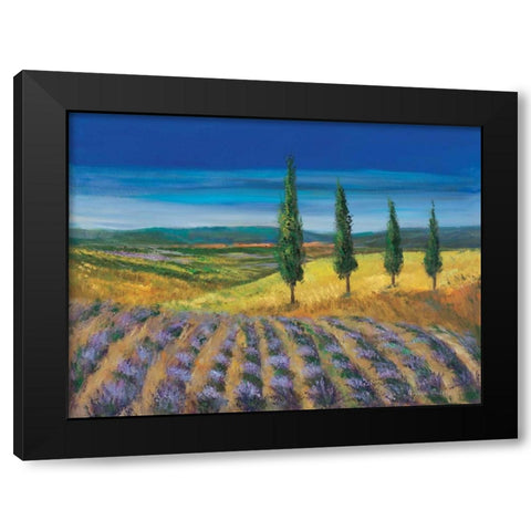 Field of lavender Black Modern Wood Framed Art Print with Double Matting by Paleta, Anna