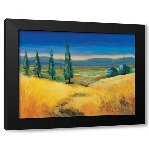 Corn field Black Modern Wood Framed Art Print by Paleta, Anna
