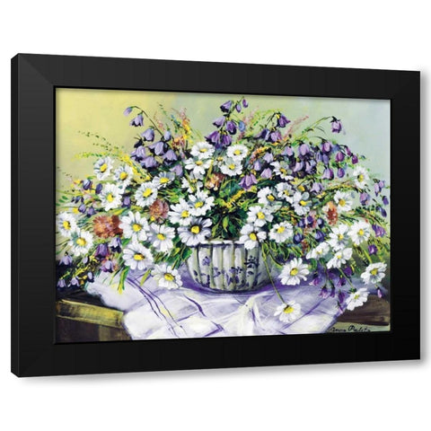 Colourful table II Black Modern Wood Framed Art Print with Double Matting by Paleta, Anna