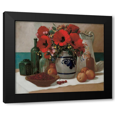 Stillife  Black Modern Wood Framed Art Print with Double Matting by van Rooijen, Carel