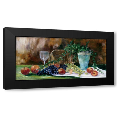 Breakfast grapes Black Modern Wood Framed Art Print with Double Matting by Withaar, Rian