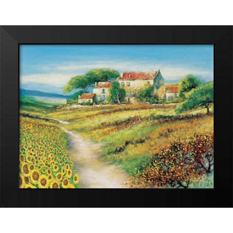 A path of promise Black Modern Wood Framed Art Print by de Jong, Johan