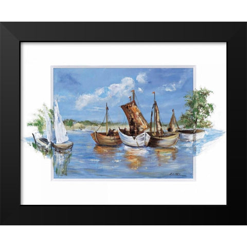 Peaceful scene Black Modern Wood Framed Art Print by Schottler, Katharina