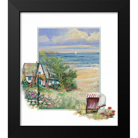 Near the sea Black Modern Wood Framed Art Print by Schottler, Katharina