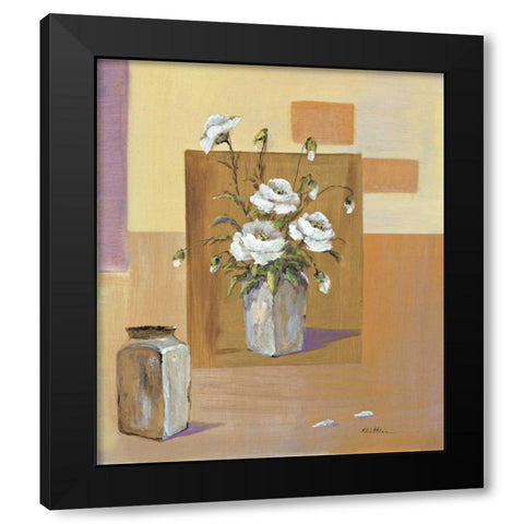 Say it with flowers I Black Modern Wood Framed Art Print by Schottler, Katharina
