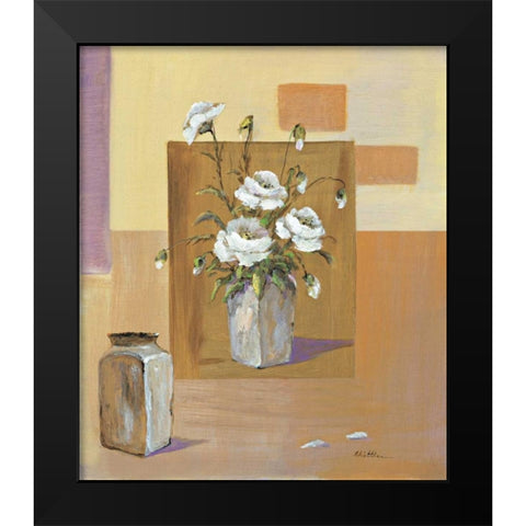Say it with flowers I Black Modern Wood Framed Art Print by Schottler, Katharina